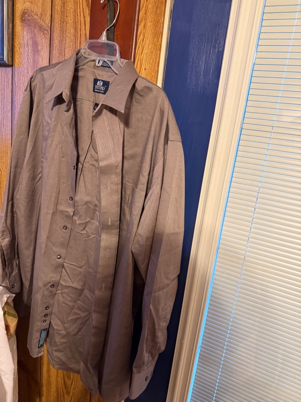 Stafford Men's Lightweight Button-Up Shirt Jacket - Gray